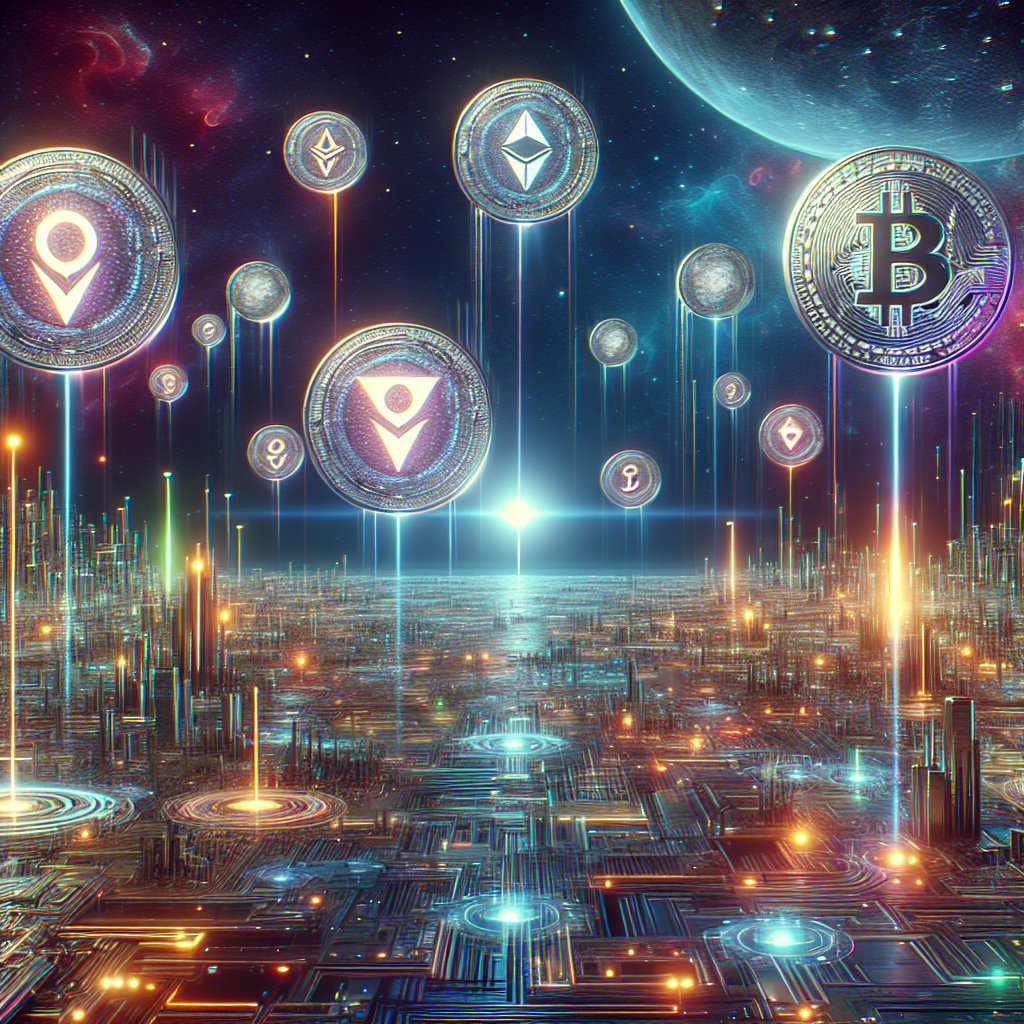1. Visualize a futuristic, digital landscape with ...