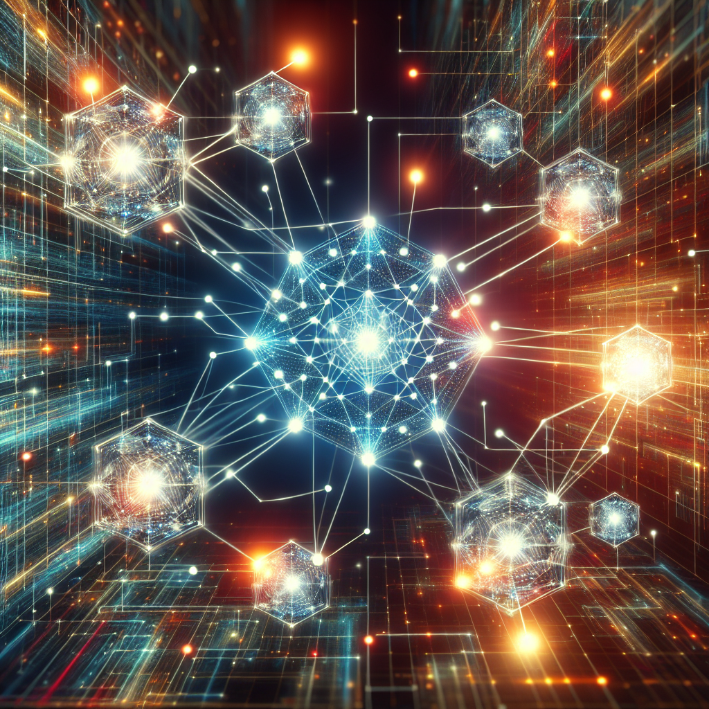 2. Create an abstract image of interconnected bloc...